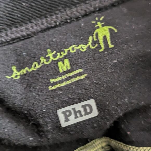 Smartwool Tights Solid Black PhD Run Wind Leggings Merino Blend M Medium - Picture 7 of 11